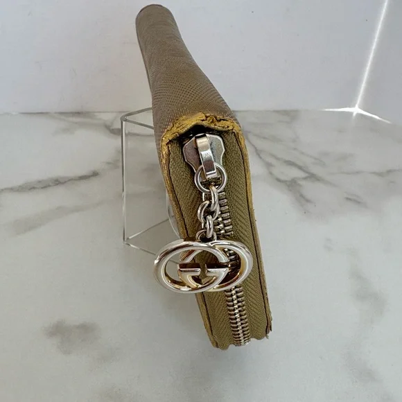 GUCCI GG Imprimé Leather Zip Around Wallet - Picture 11 of 12